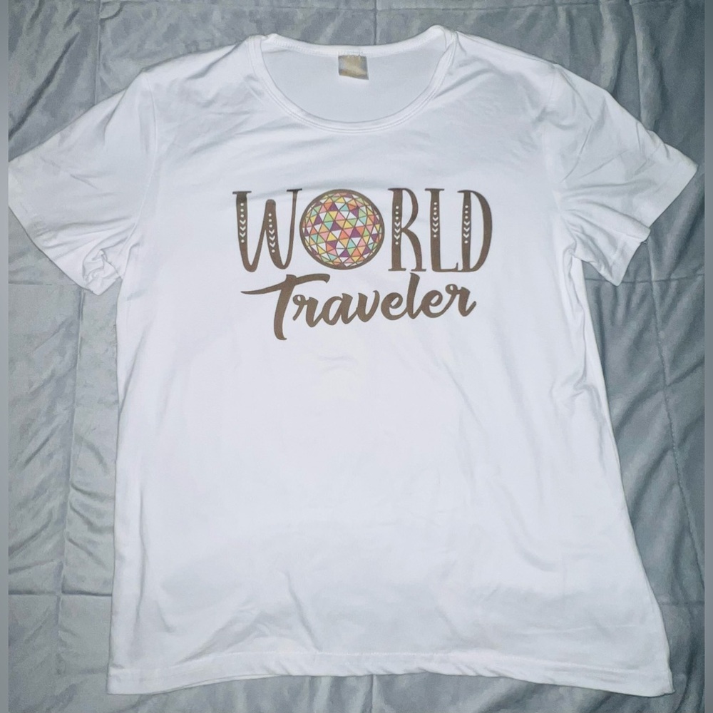 WDW Epcot World Traveler Custom Print T-shirt